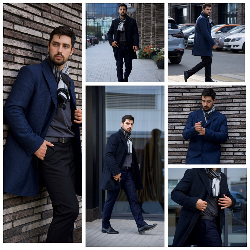 Мужское пальто средней длины