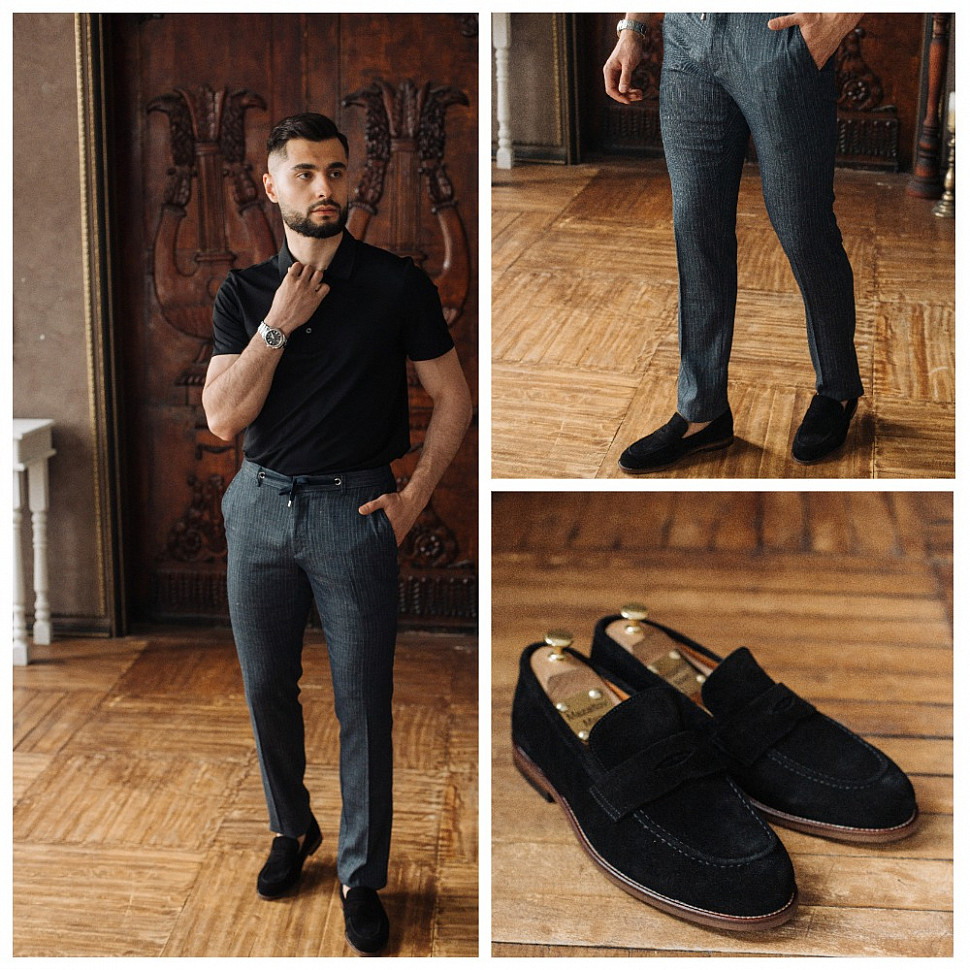 Мужчина в футболке поло и брюках