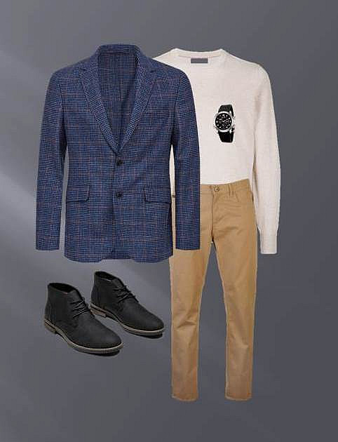 Мужской пиджак в клетку