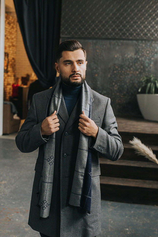 Мужской шарф двусторонний