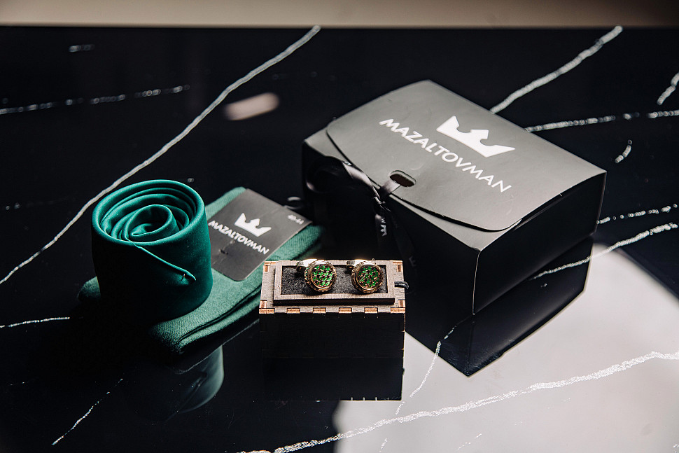 Мужской подарочный бокс зеленый