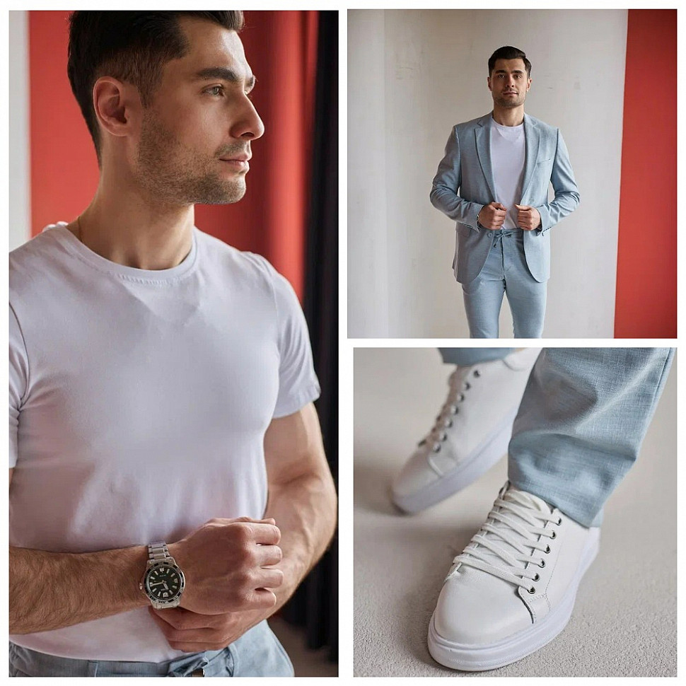 Летний мужской льняной костюм