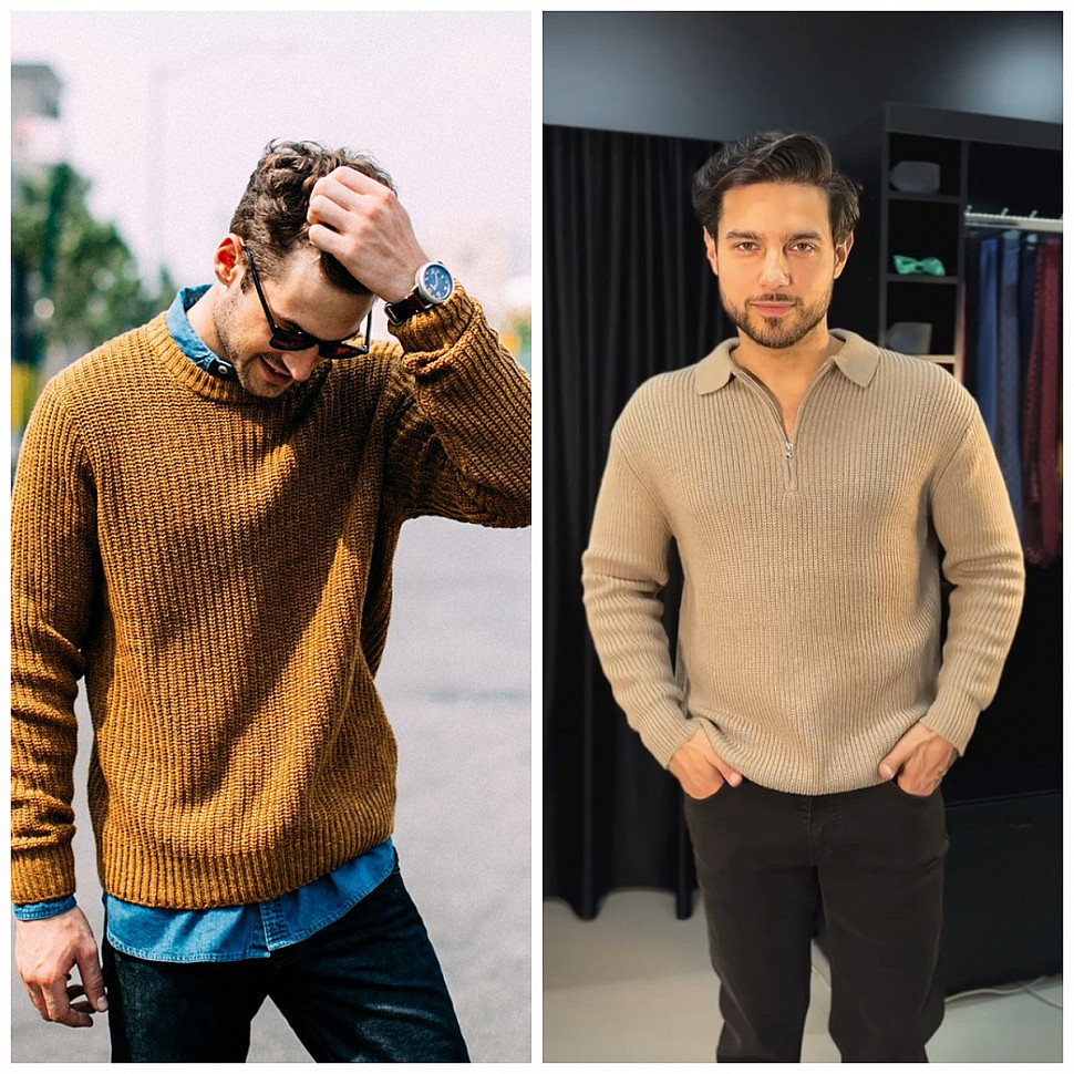 Мужской вязанный свитер