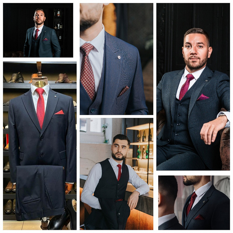 Мужской яркий акцентный галстук