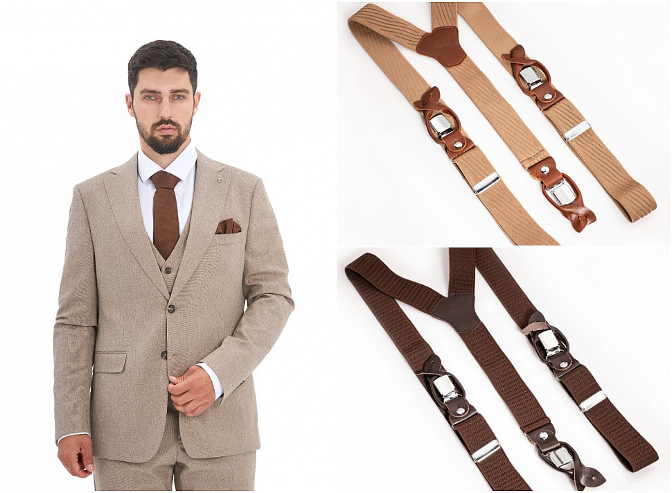 Мужские подтяжки с брюками
