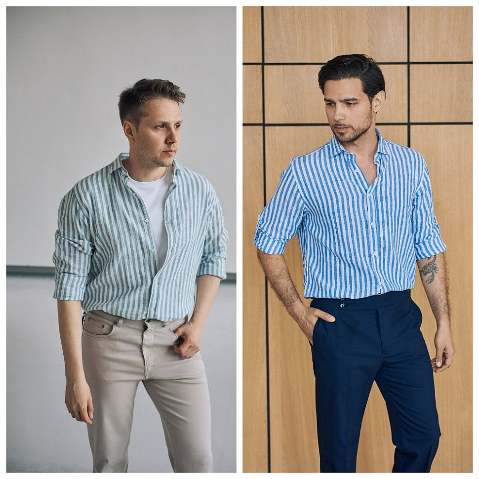 Мужская рубашка в полоску