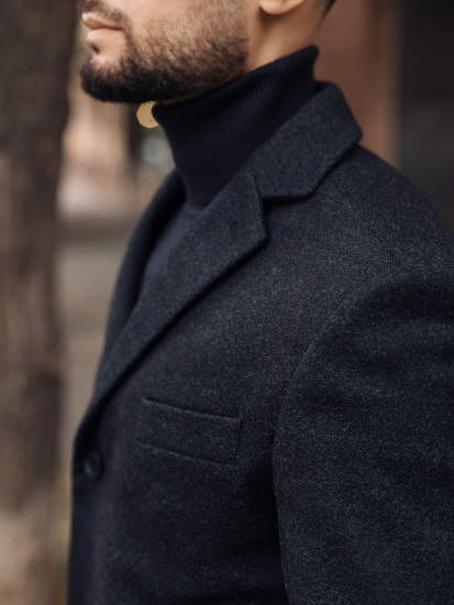 Шерстяное пальто MAZALTOVMAN синее 