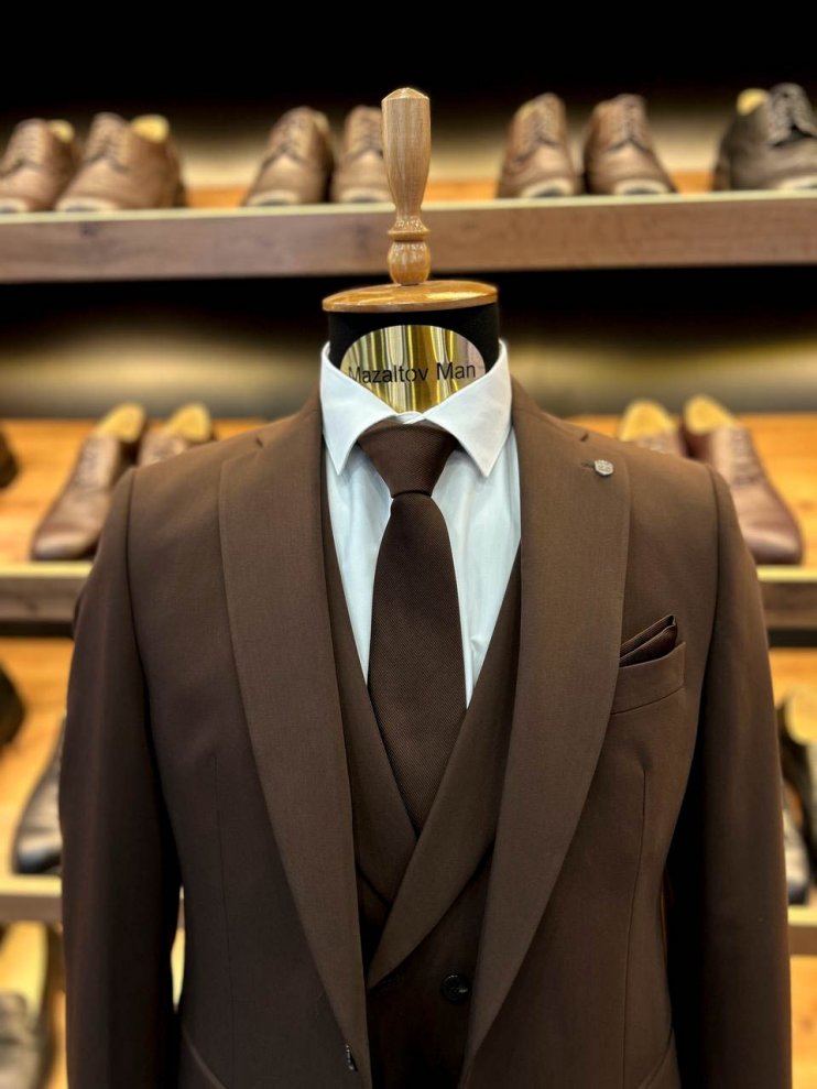 Костюм MAZALTOVMAN 3-ка Premium Коричневый