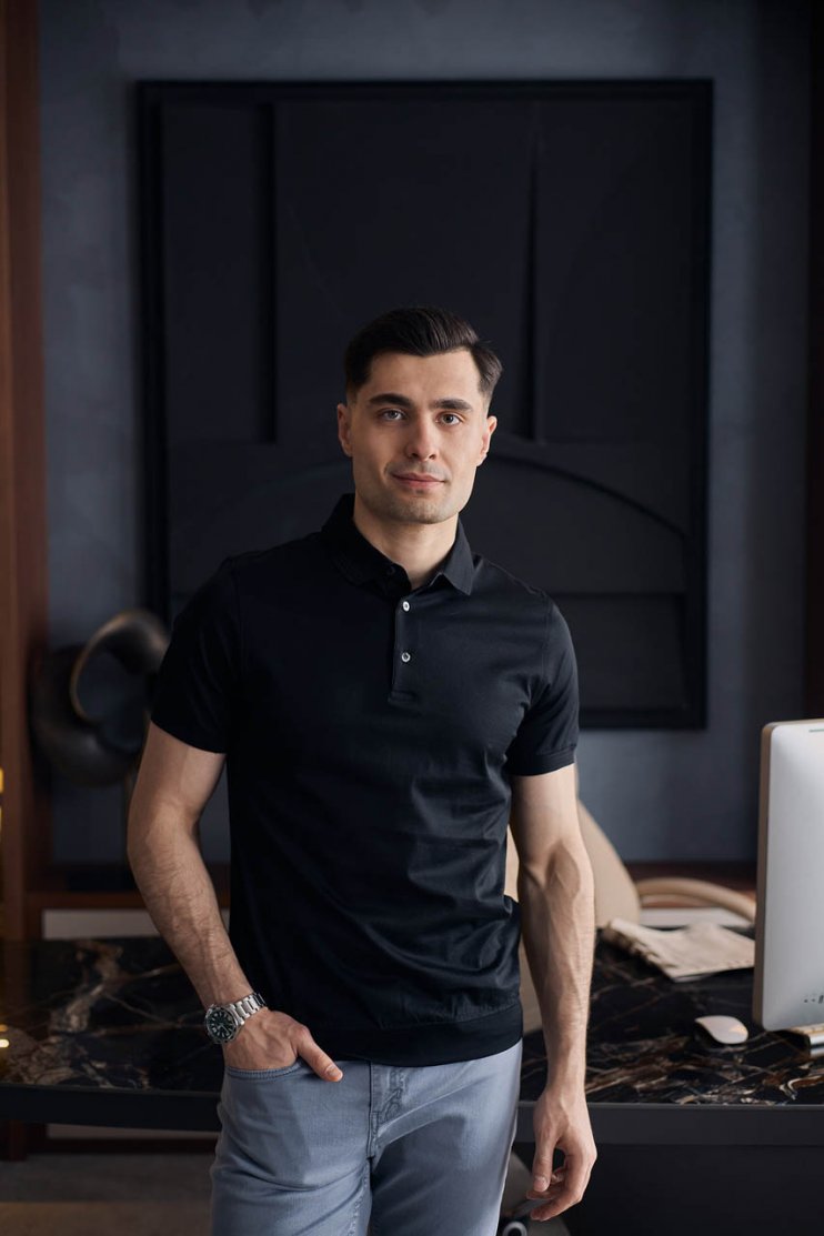 Футболка поло GIO Черная