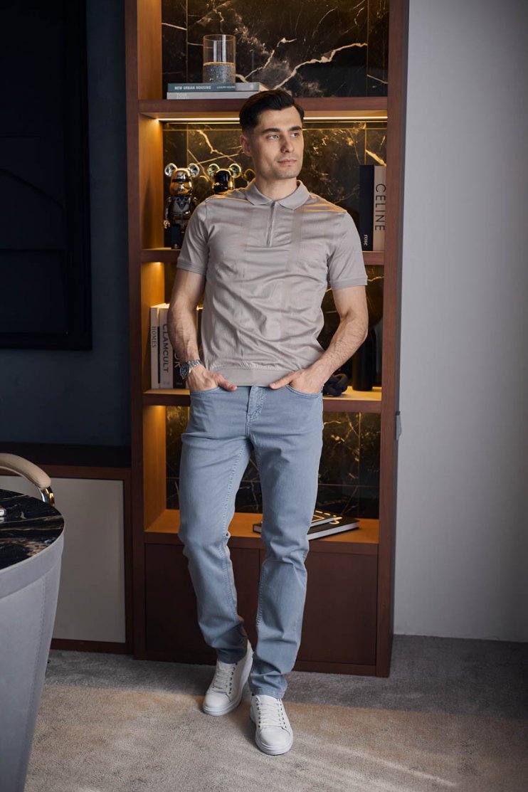 Футболка поло GIO Бежевая