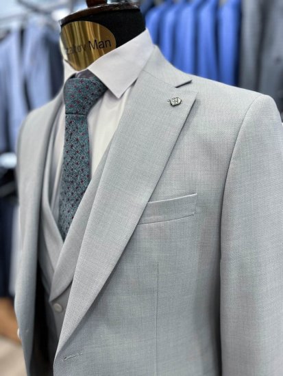 Костюм MAZALTOVMAN 3-ка Premium Светло-серый фактурный