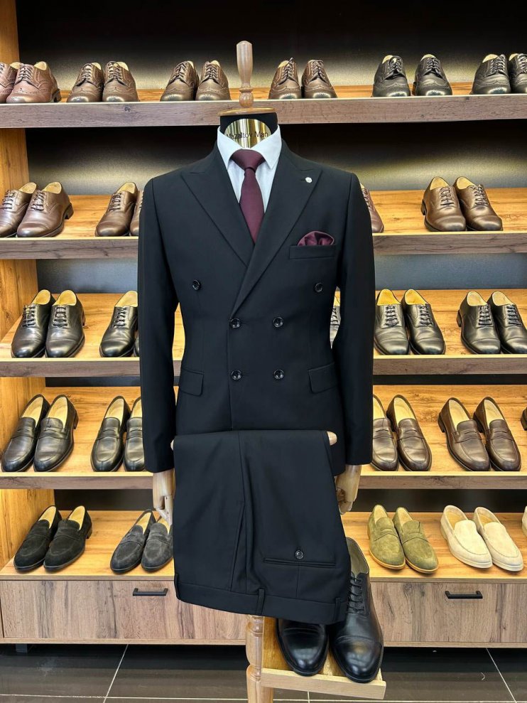 Костюм EMR 2-ка Двубортный Черный