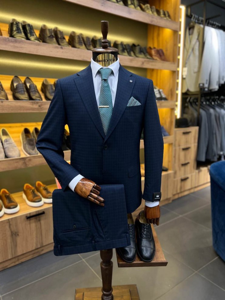 Костюм MAZALTOVMAN 2-ка Premium Синий в клетку