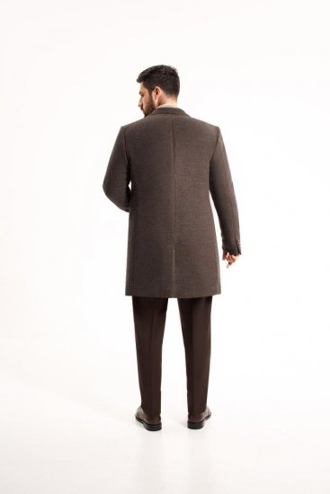 Пальто MAZALTOVMAN Premium Темно-коричневое фактурное