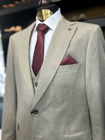 Костюм MAZALTOVMAN 3-ка Premium Бежевый фактурный