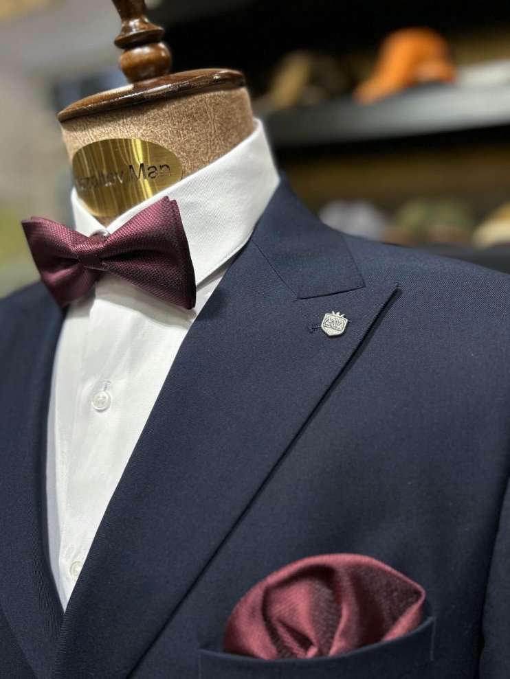 Костюм EMR 2-ка Синий двубортный 