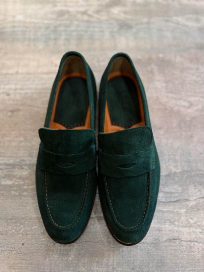 Лоферы MAZALTOVMAN Зеленые замшевые
