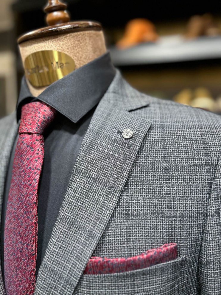 Костюм MAZALTOVMAN 2-ка Серый в клетку