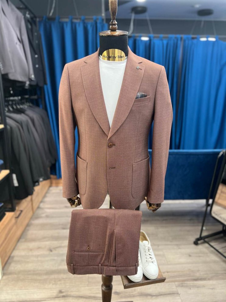 Костюм MAZALTOVMAN 2-ка Premium Кирпичный фактурный кежуал