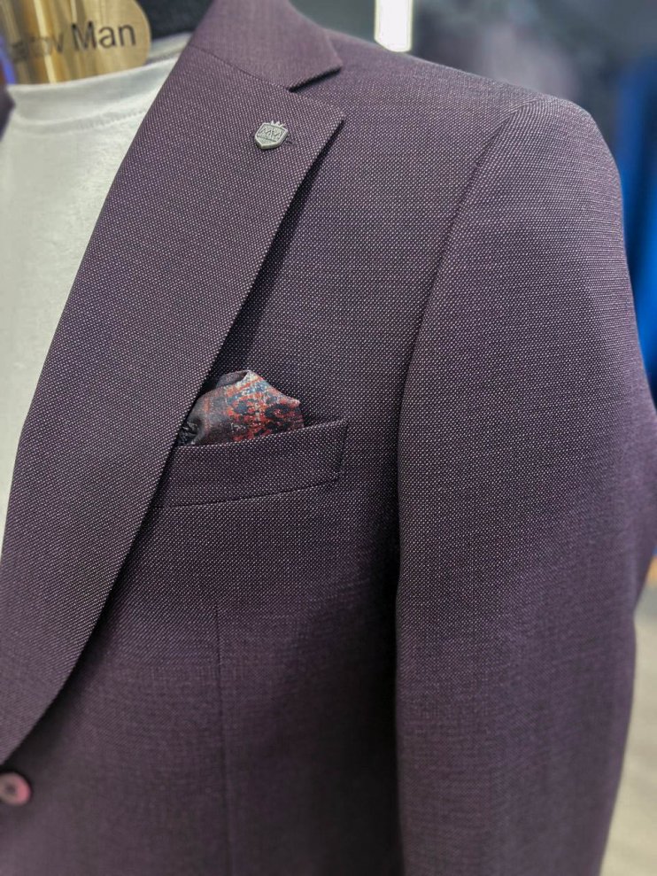 Костюм MAZALTOVMAN 2-ка Premium Бордовый фактурный кежуал