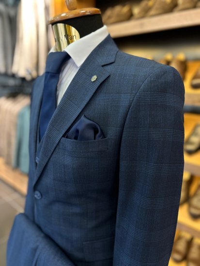 Костюм MAZALTOVMAN 3-ка Синий в клетку комбинированный