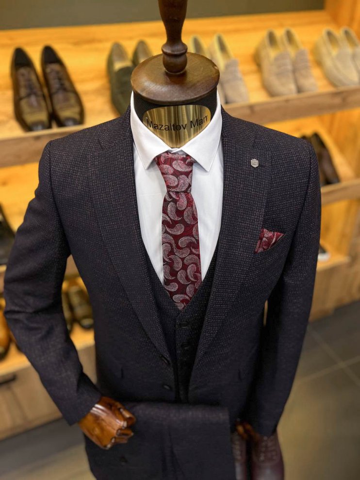 Костюм MAZALTOVMAN 3-ка Premium Фиолетовый фактурный