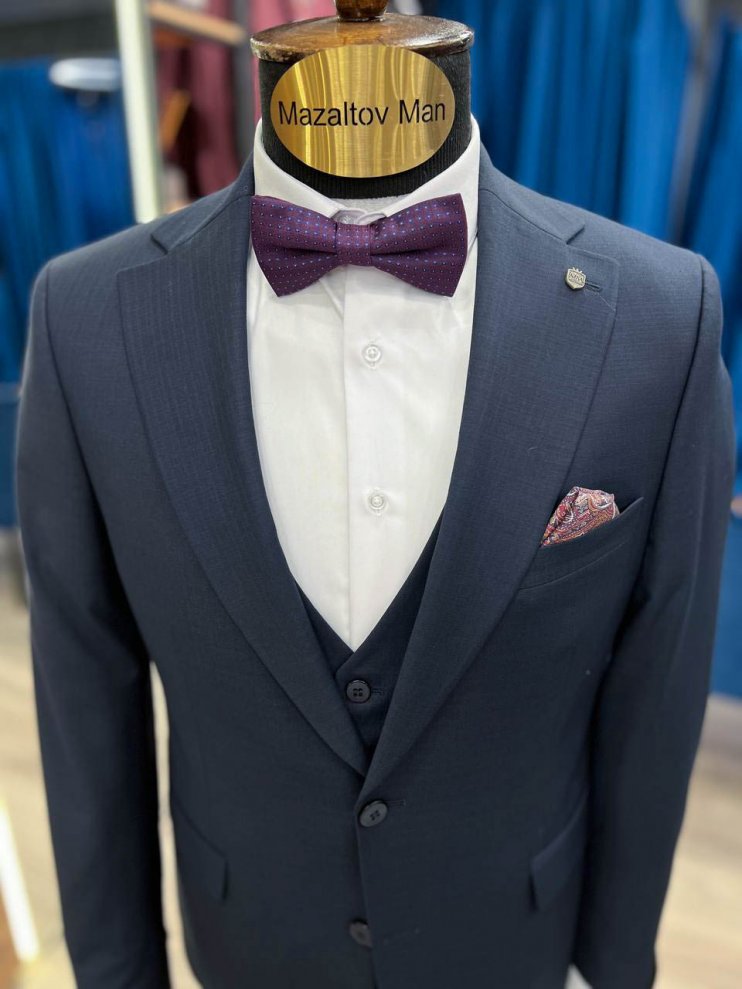 Костюм MAZALTOVMAN Premium 3-ка Синий фактурный