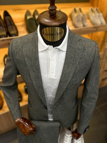 Костюм MAZALTOVMAN 2-ка Premium Лен Зеленый кежуал