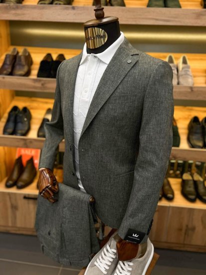 Костюм MAZALTOVMAN 2-ка Premium Лен Зеленый кежуал