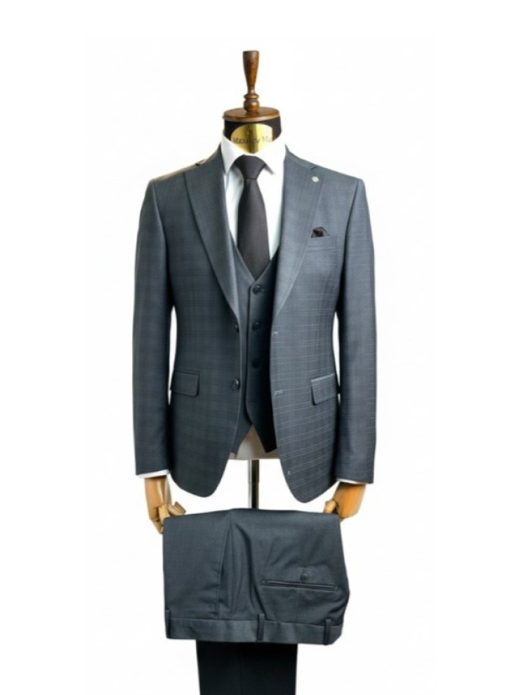 Костюм MAZALTOVMAN 3-ка Premium Зеленый в клетку