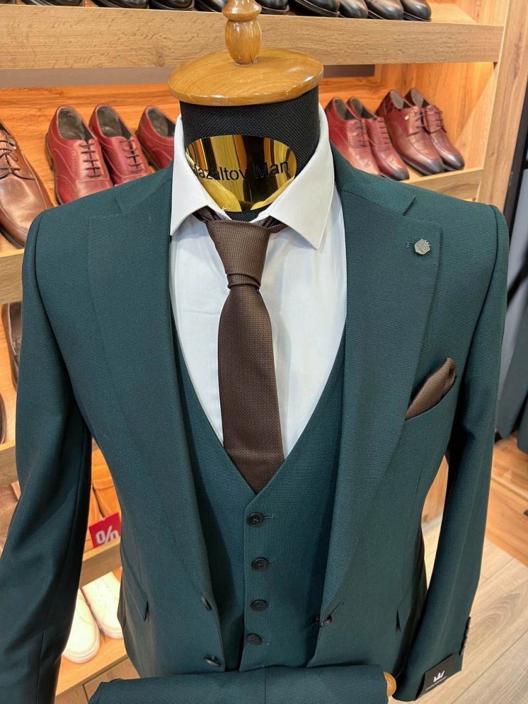 Костюм MAZALTOVMAN 3-ка Premium Зеленый фактурный