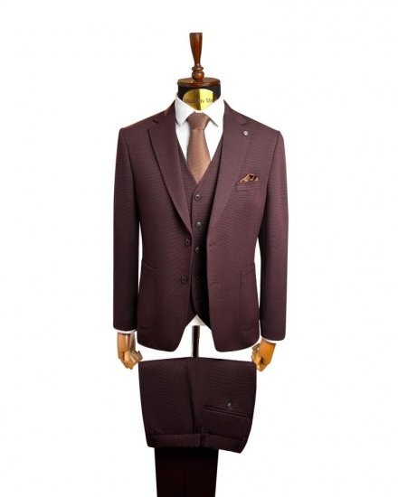 Костюм SAC 3-ка Бордовый фактурный