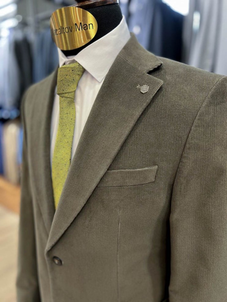 Костюм MAZALTOVMAN 2-ка Premium Хаки вельветовый