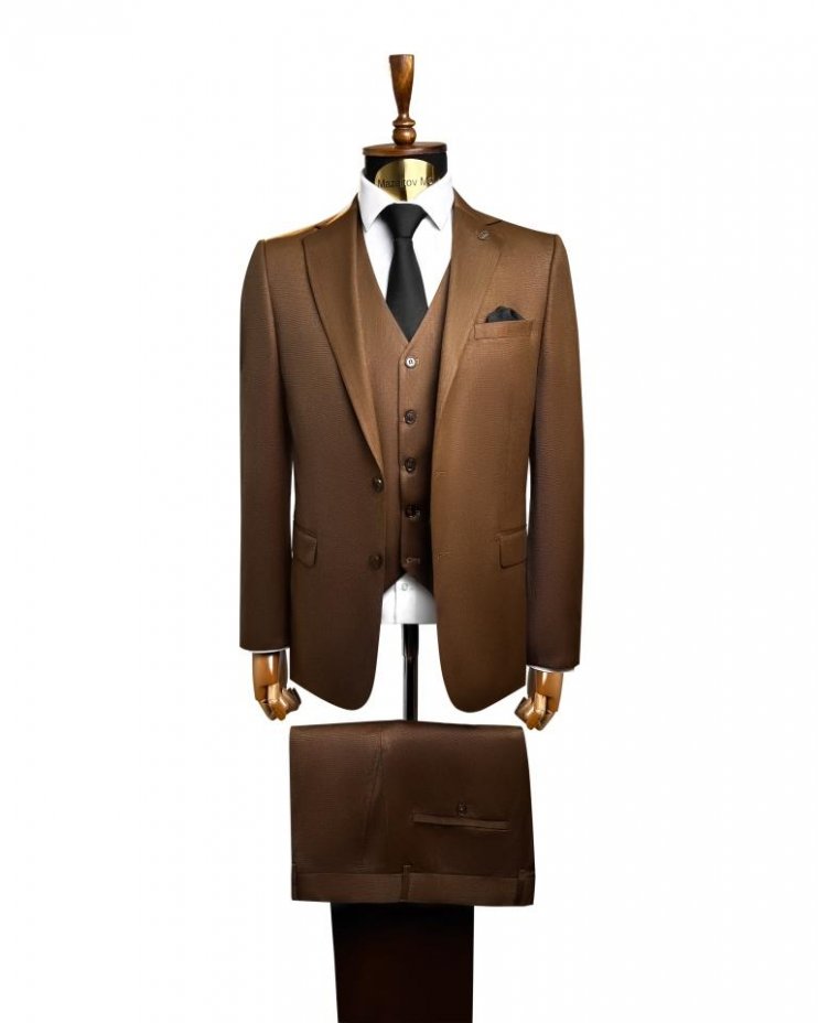 Костюм FRC 3-ка Светло-коричневый фактурный