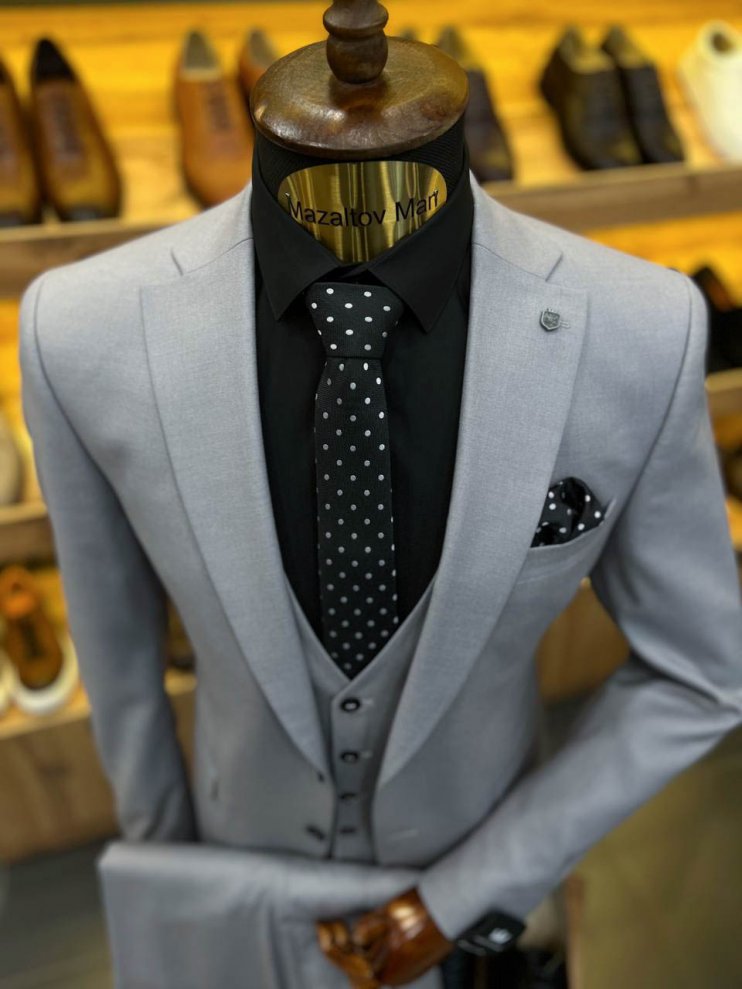 Костюм MAZALTOVMAN 3-ка Premium Серый фактурный